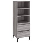 Vidaxl buffet haut sonoma gris 40x36x110 cm bois d'ingnierie