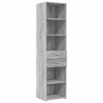 Vidaxl buffet haut sonoma gris 45x42, 5x185 cm bois d'ing�nierie