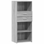 Vidaxl buffet haut sonoma gris 50x42, 5x124 cm bois d'ing�nierie