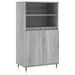 Vidaxl buffet haut sonoma gris 60x36x110 cm bois d'ing�nierie