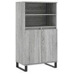 Vidaxl buffet haut sonoma gris 60x36x110 cm bois d'ing�nierie