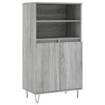 Vidaxl buffet haut sonoma gris 60x36x110 cm bois d'ing�nierie