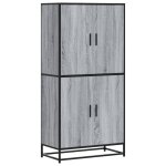 Vidaxl buffet haut sonoma gris 68x35x139 cm bois d'ing�nierie