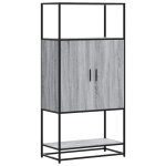 Vidaxl buffet haut sonoma gris 68x35x139 cm bois d'ingénierie et métal Vidaxl buffet haut sonoma gris 68x35x139 cm bois d'ingénierie et métal