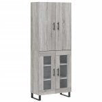 Vidaxl buffet haut sonoma gris 69, 5x34x180 cm bois d'ingénierie Vidaxl buffet haut sonoma gris 69, 5x34x180 cm bois d'ingénierie