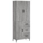 Vidaxl buffet haut sonoma gris 69, 5x34x180 cm bois d'ingénierie Vidaxl buffet haut sonoma gris 69, 5x34x180 cm bois d'ingénierie