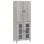 Vidaxl buffet haut sonoma gris 69, 5x34x180 cm bois d'ing�nierie