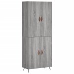 Vidaxl buffet haut sonoma gris 69, 5x34x180 cm bois d'ing�nierie