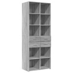 Vidaxl buffet haut sonoma gris 70x42, 5x185 cm bois d'ing�nierie