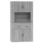Vidaxl buffet haut sonoma gris bois d'ingnierie