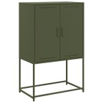 Vidaxl buffet haut vert olive 68, 5x38, 5x107 cm acier