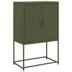 Vidaxl buffet haut vert olive 68, 5x38, 5x107 cm acier