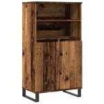 Vidaxl buffet haut vieux bois 60x36x110 cm bois d'ing�nierie