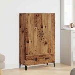 Vidaxl buffet haut vieux bois 70x31x115 cm bois d'ing�nierie