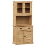 Vidaxl buffet haut vigo 78x40x175 cm bois massif de pin