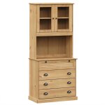 Vidaxl buffet haut vigo 80x40x176 cm bois massif de pin