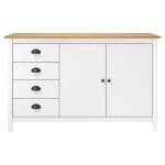 Vidaxl buffet hill blanc 130x40x80 cm bois de pin solide Vidaxl buffet hill blanc 130x40x80 cm bois de pin solide