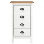 Vidaxl buffet hill blanc 46x35x80 cm bois de pin solide
