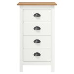 Vidaxl buffet hill blanc 46x35x80 cm bois de pin solide