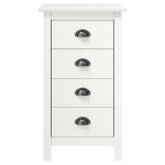 Vidaxl buffet hill blanc 46x35x80 cm bois de pin solide