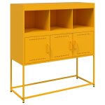 Vidaxl buffet jaune moutarde 100, 5x39x107 cm acier