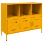 Vidaxl buffet jaune moutarde 100, 5x39x79 cm acier
