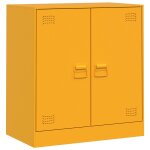 Vidaxl buffet jaune moutarde 67x39x73 cm acier