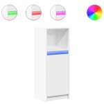Vidaxl buffet avec led blanc 38x34x100 cm bois d'ing�nierie