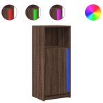 Vidaxl buffet avec led ch�ne marron 42, 5x34x100 cm bois d'ing�nierie