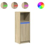 Vidaxl buffet avec led ch�ne sonoma 38x34x100 cm bois d'ing�nierie