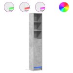 Vidaxl buffet avec led gris bton 36x32, 5x200 cm bois d'ingnierie