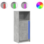 Vidaxl buffet avec led gris bton 42, 5x34x100 cm bois d'ingnierie
