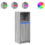 Vidaxl buffet avec led sonoma gris 38x34x100 cm bois d'ingnierie