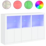 Vidaxl buffet avec lumires led blanc 162x37x100 cm