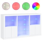 Vidaxl buffet avec lumires led blanc 181, 5x37x100 cm