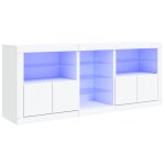 Vidaxl buffet avec lumires led blanc 181, 5x37x67 cm