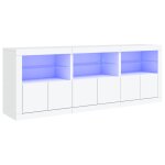 Vidaxl buffet avec lumi�res led blanc 181, 5x37x67 cm