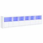 Vidaxl buffet avec lumires led blanc 283x37x67 cm