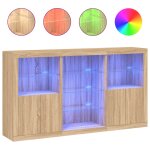 Vidaxl buffet avec lumires led chne sonoma 181, 5x37x100 cm