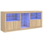 Vidaxl buffet avec lumires led chne sonoma 181, 5x37x67 cm