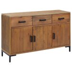 Vidaxl buffet marron 110x35x70 cm bois de pin massif