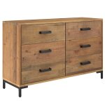 Vidaxl buffet marron 110x35x70 cm bois de pin massif