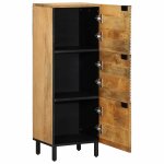 Vidaxl buffet marron 40x33x110 cm bois de manguier massif