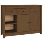 Vidaxl buffet marron miel 100x35x74 cm bois massif de pin