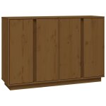 Vidaxl buffet marron miel 120x35x80 cm bois massif de pin