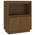 Vidaxl buffet marron miel 60x34x75 cm bois massif de pin