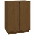 Vidaxl buffet marron miel 60x35x80 cm bois massif de pin
