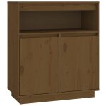 Vidaxl buffet marron miel 70x34x80 cm bois massif de pin