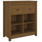Vidaxl buffet marron miel 70x35x80 cm bois massif de pin