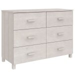 Vidaxl buffet molde blanc 113x40x80 cm bois massif de pin